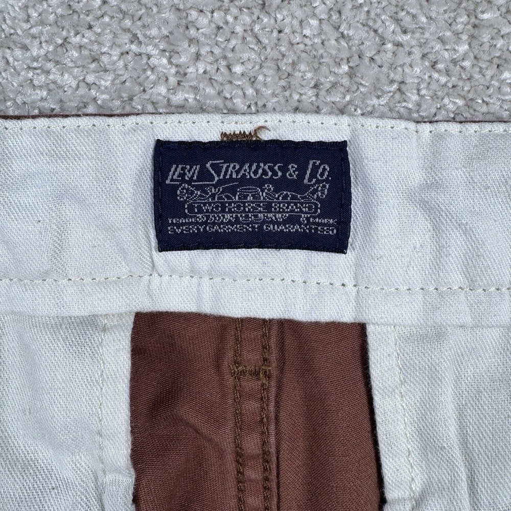 Levi Strauss & Co. Mens Chino‎ Pants Straight Leg Pockets Size 30x32 Burgandy - Picture 4 of 10